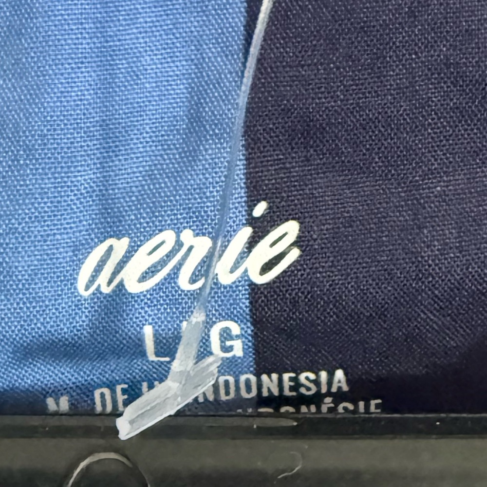 Blue and Black Striped LARGE  aerie - Picture 3 of 9